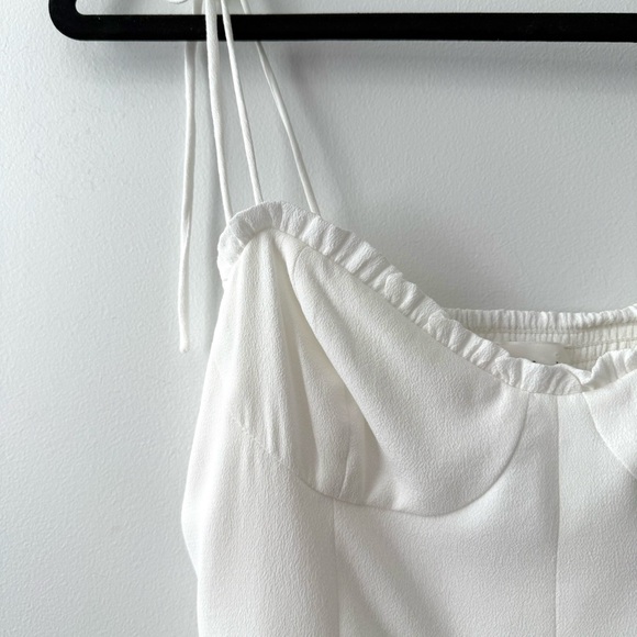 Aritzia Wilfred Fable Sweetheart Bustier Mini Dress White Crepe Sz 2 NWT - Picture 7 of 16